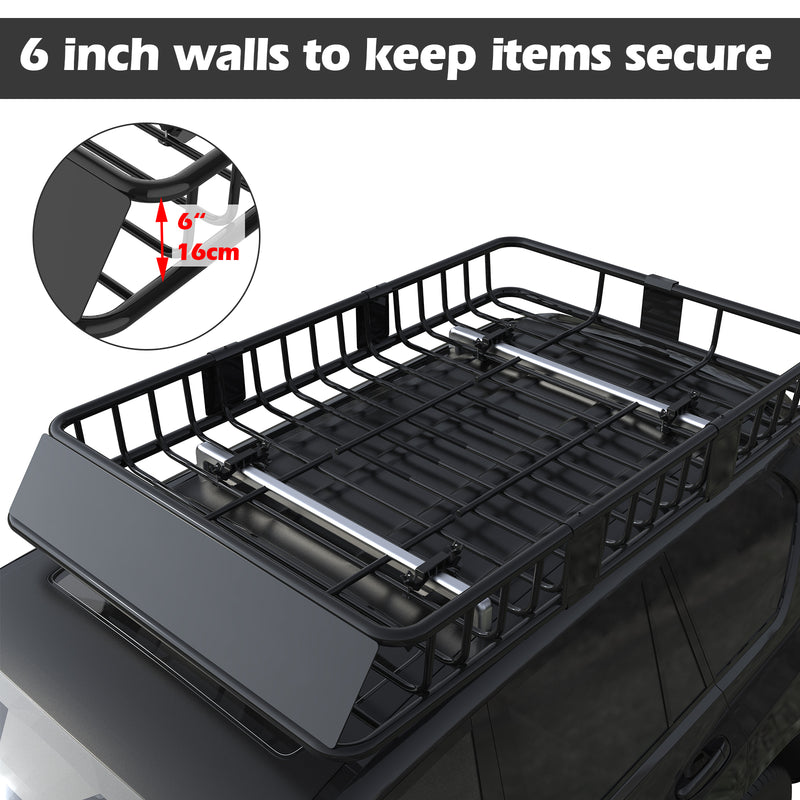 Advwin Steel Roof Rack Basket Extendable