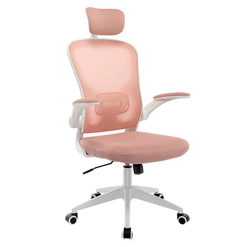 Advwin Mesh Office Chair Adjustable Height Pink