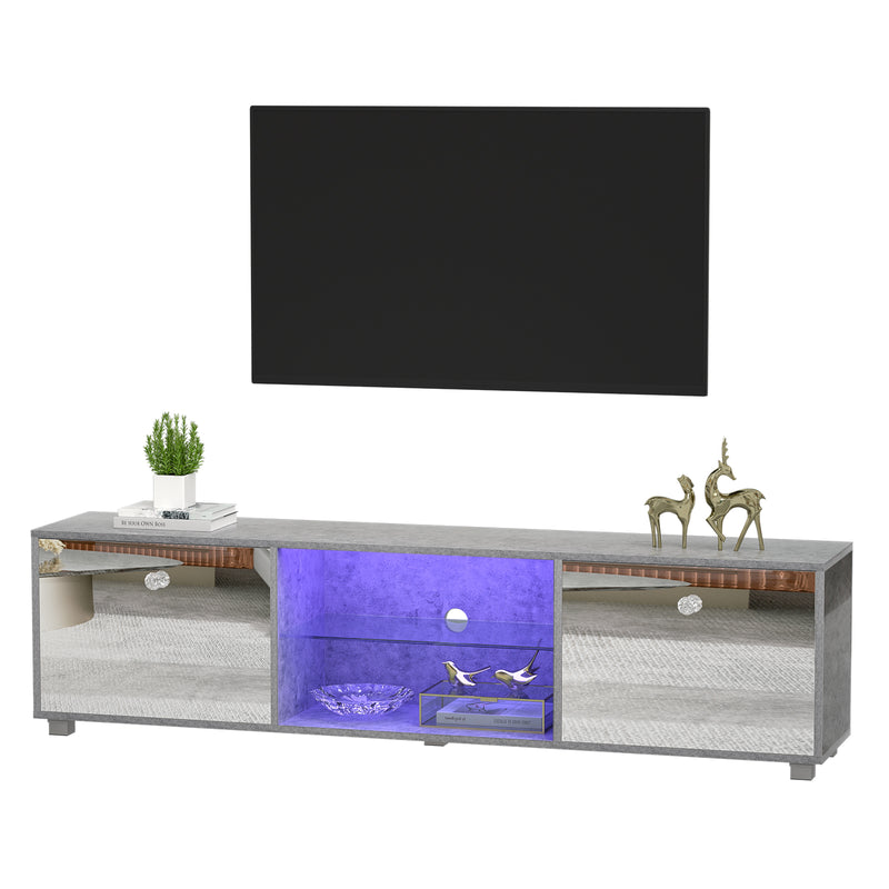 Advwin LED Mirrored TV Cabinet
