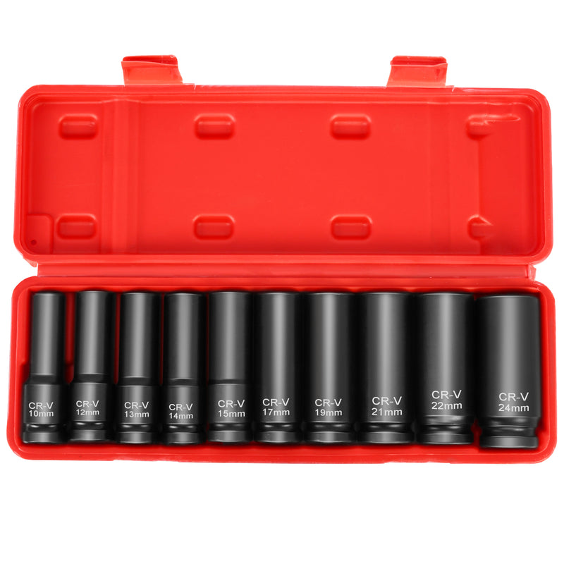 Advwin 1/2 Inch Drive Deep Impact Socket Set 10PCS