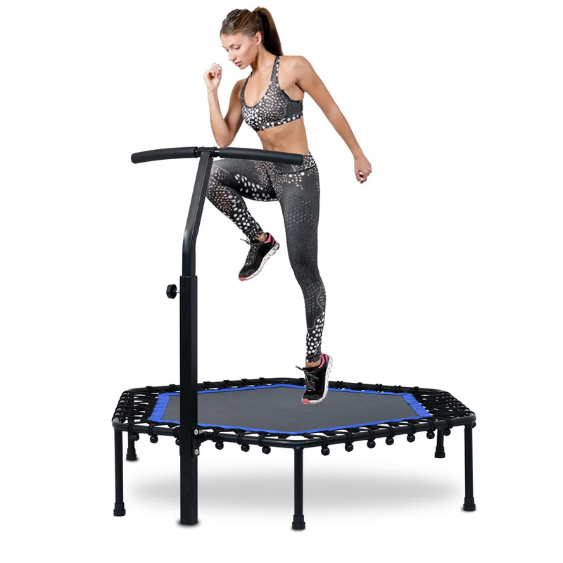 Advwin 50 inch Fitness Trampoline with Adjustable Handle