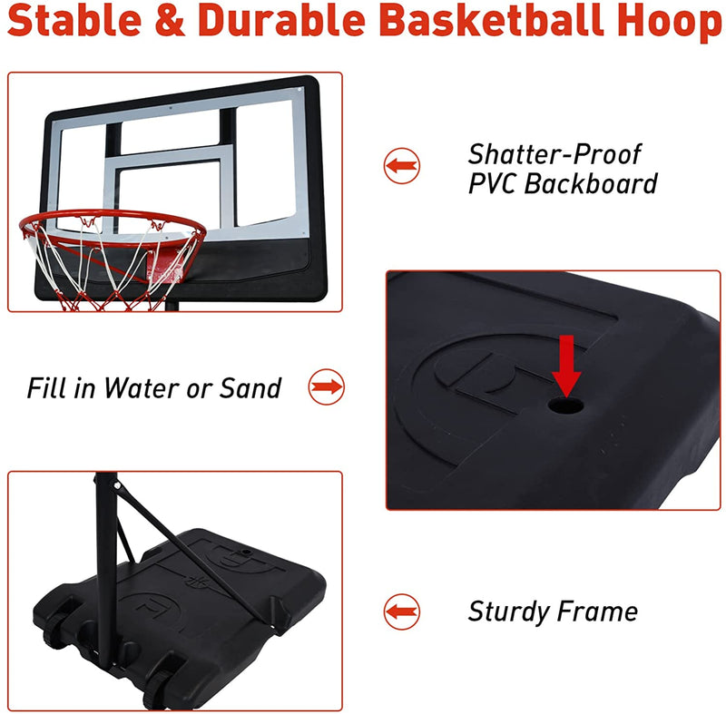 Advwin Adjustable Portable Basketball Hoop Stand