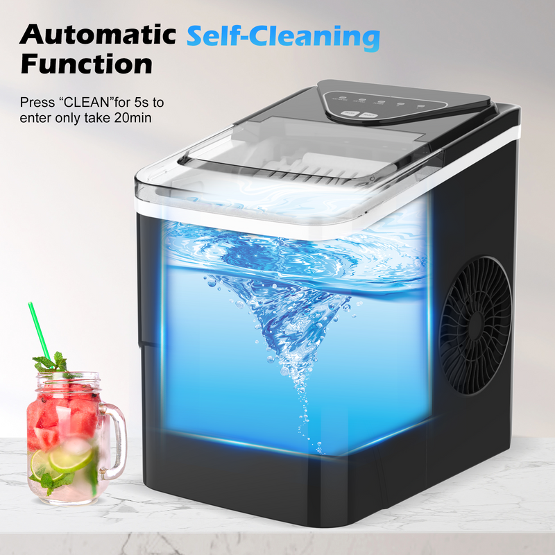 Advwin 2L 12KG Ice Makers Self-Cleaning Ice Machine