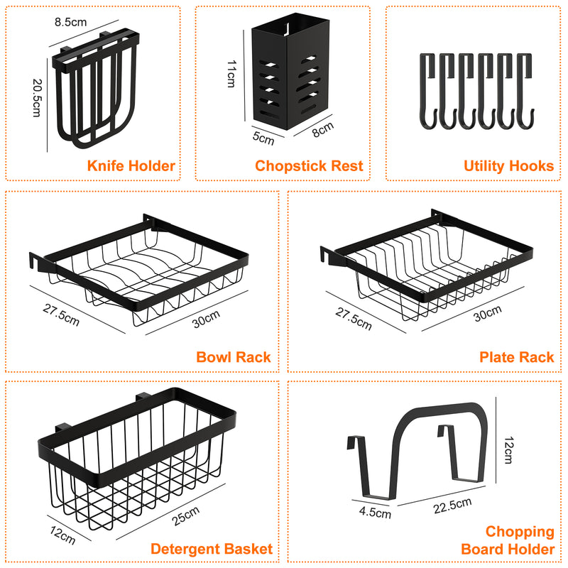 Advwin 65cm Over Sink Dish Drainer Rack Stainless