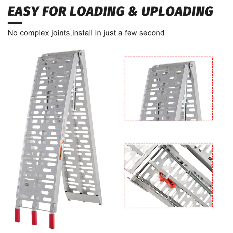 Advwin Aluminum Motorcycle Loading Ramp Folding Heavy-Duty