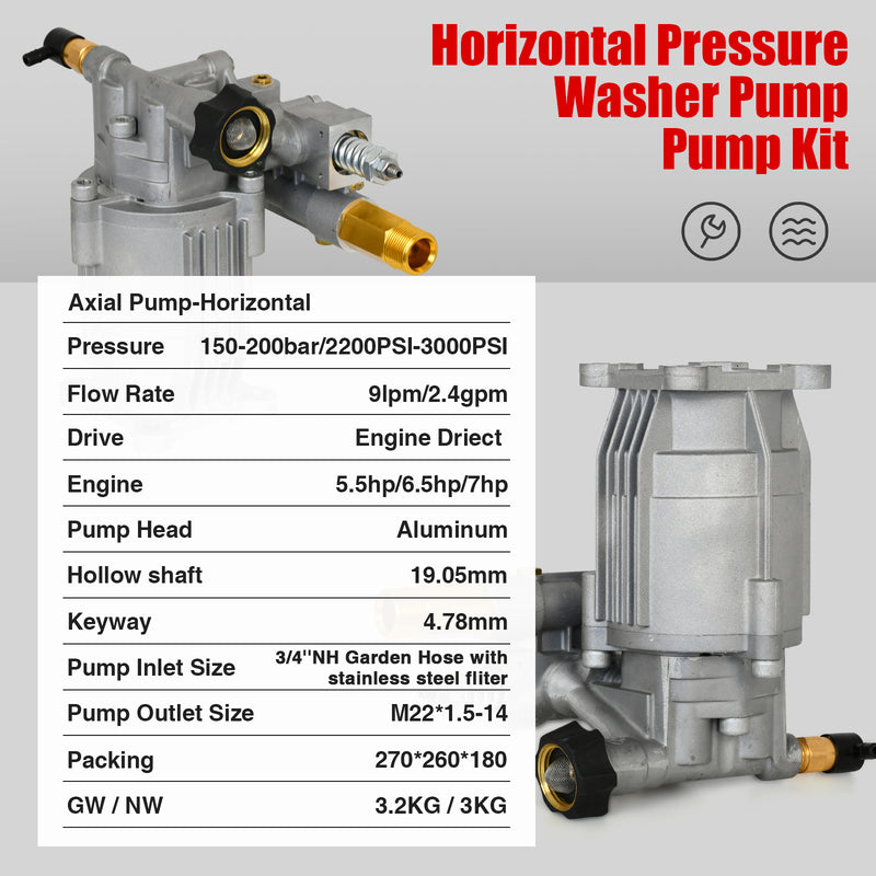 Advwin Gasoline Pump High Pressure Cleaning - Horizontal