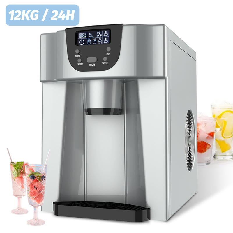 Advwin 2-in-1 Ice Maker with A Built-in Water Dispenser