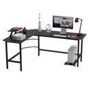 Advwin L-Shaped Corner Desk with Laptop Stand