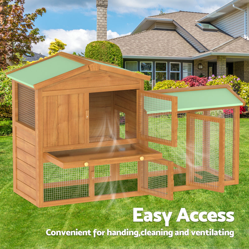 Advwin Rabbit Hutch Chicken Coop Wooden