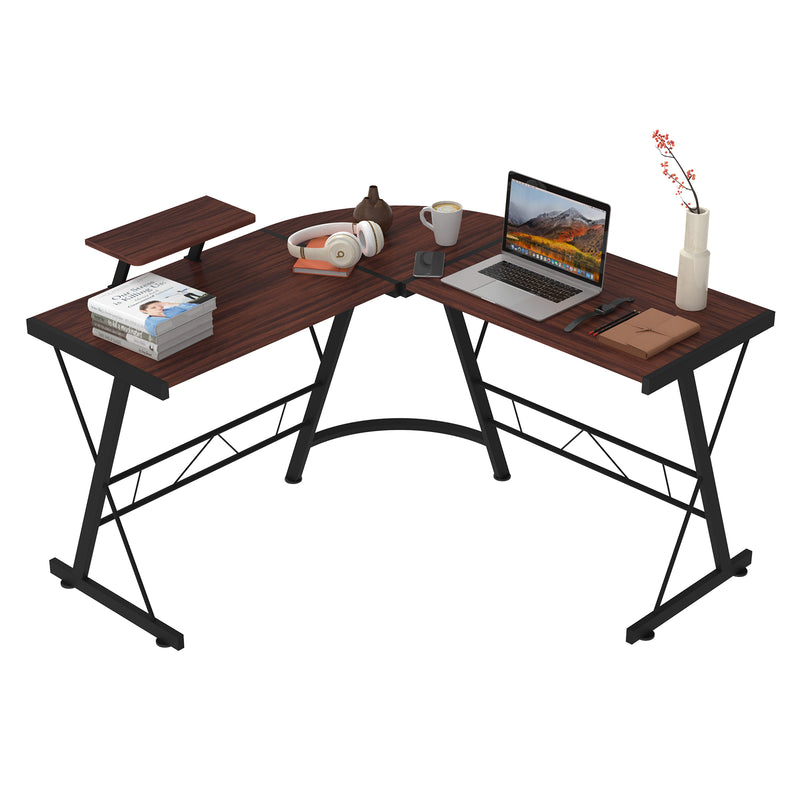 Advwin L-Shaped Corner Desk with Laptop Stand