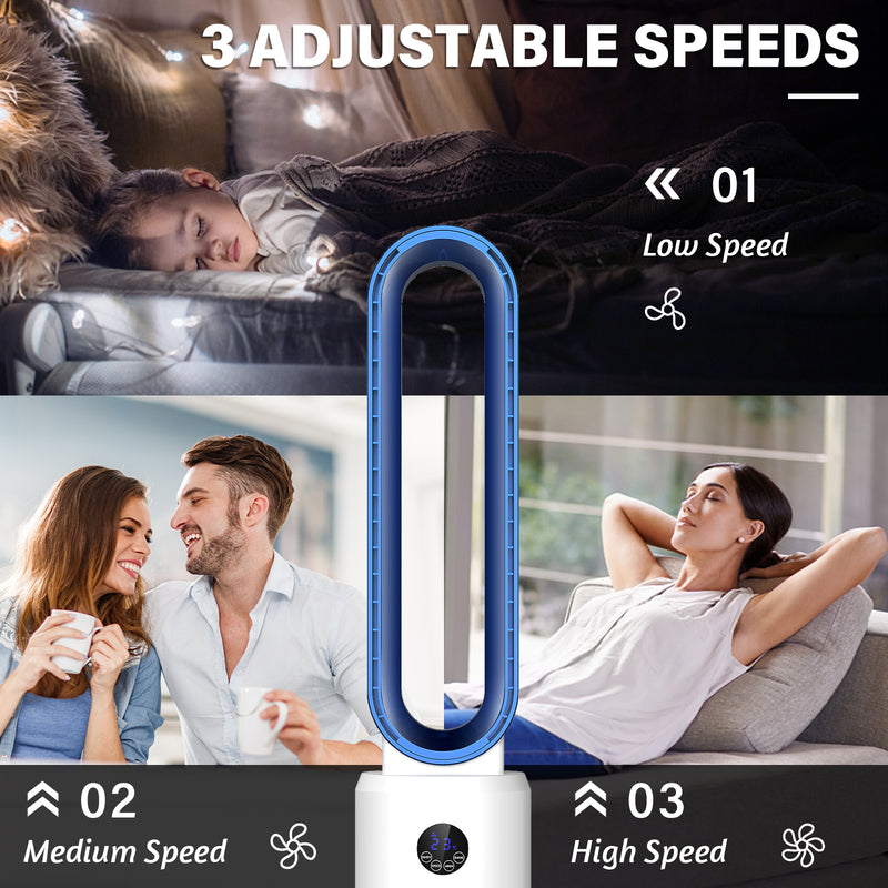 Advwin Bladeless Tower Fan Portable Electric