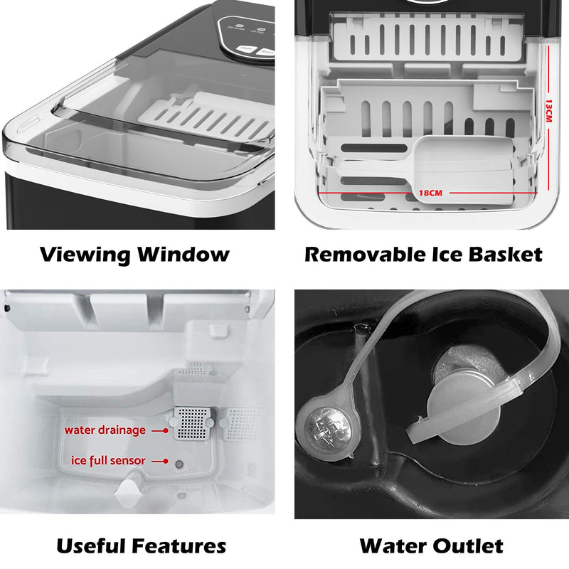 Advwin 2L 12KG Ice Makers Self-Cleaning Ice Machine