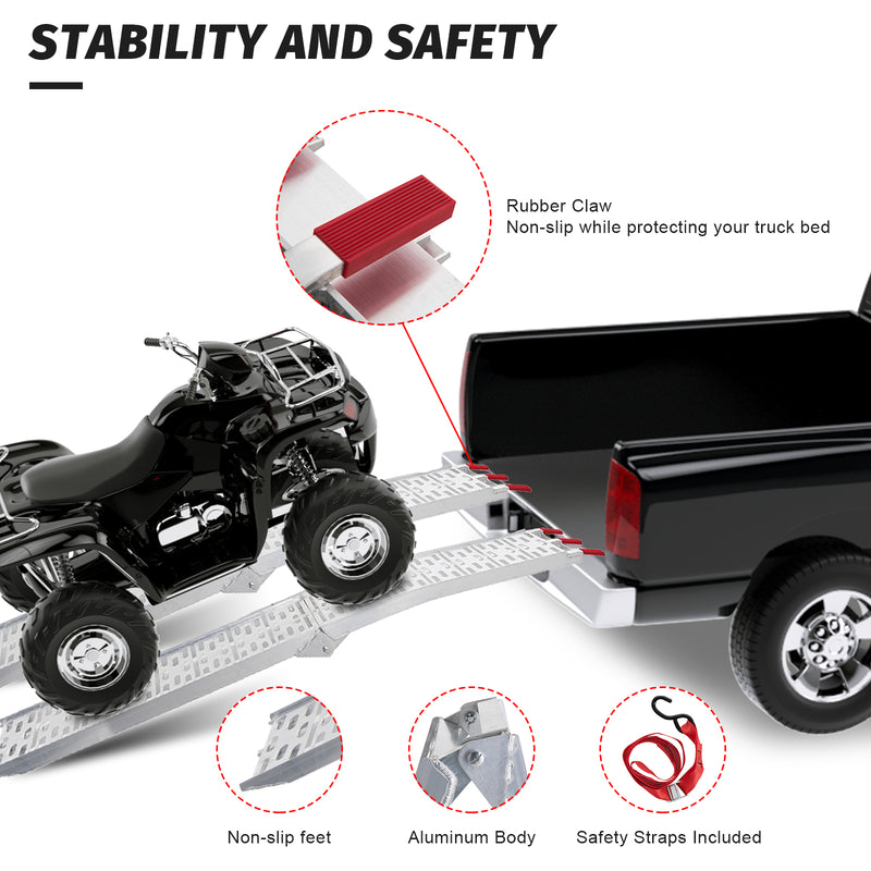 Advwin Aluminum Motorcycle Loading Ramp Folding Heavy-Duty