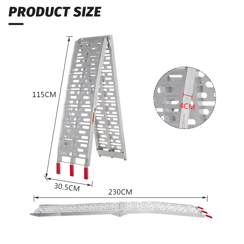 Advwin Aluminum Motorcycle Loading Ramp Folding Heavy-Duty