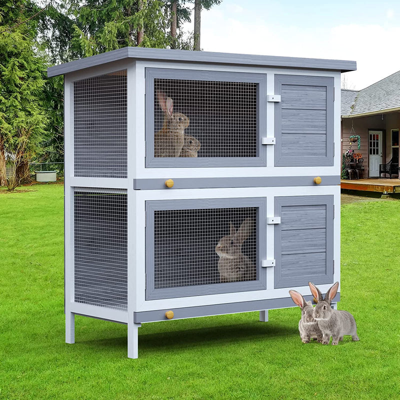 Advwin Wooden Pet Hutch Rabbit Cage House