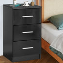 Advwin Bedside Table with 3 Drawers 66cm