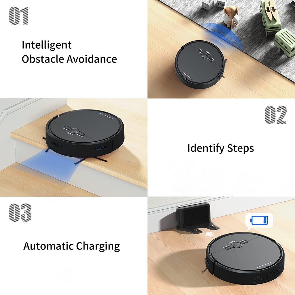 Advwin 2500Pa Robot Vacuum Cleaner 3in1