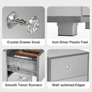 Advwin Mirrored Bedside Table 2 Drawers