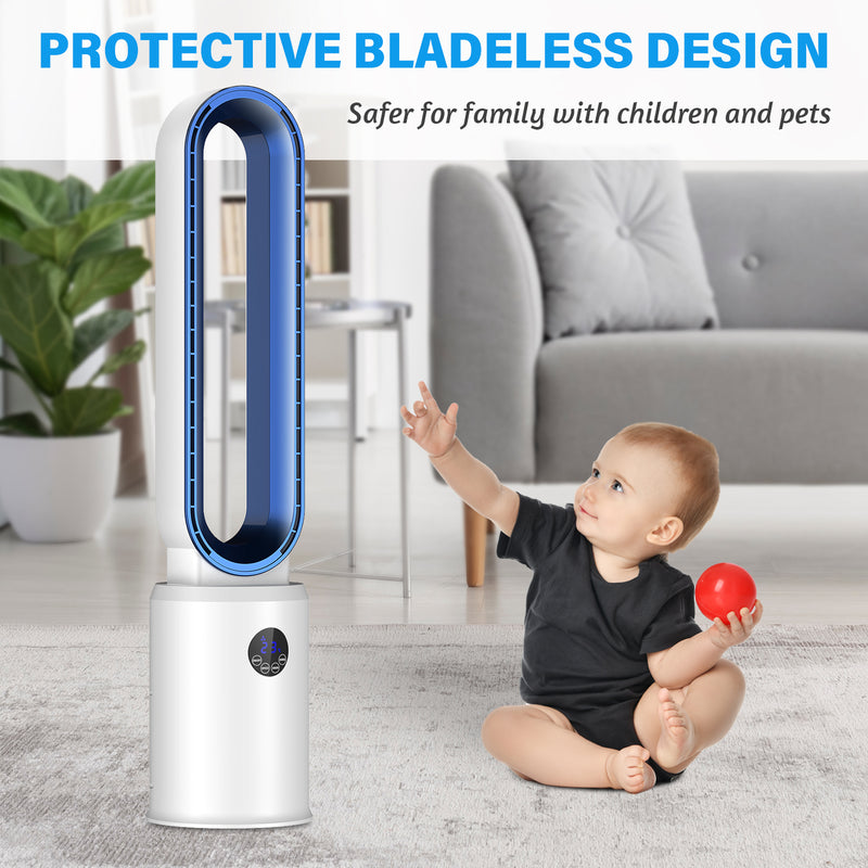 Advwin Bladeless Tower Fan Portable Electric