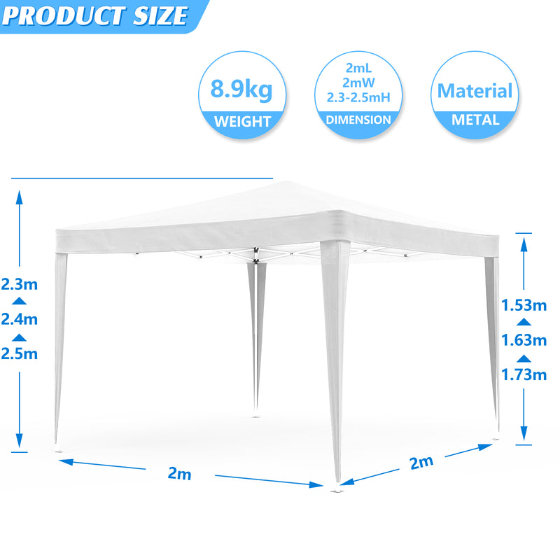 Advwin Folding Gazebo Pop Up Outdoor Canopy Tent