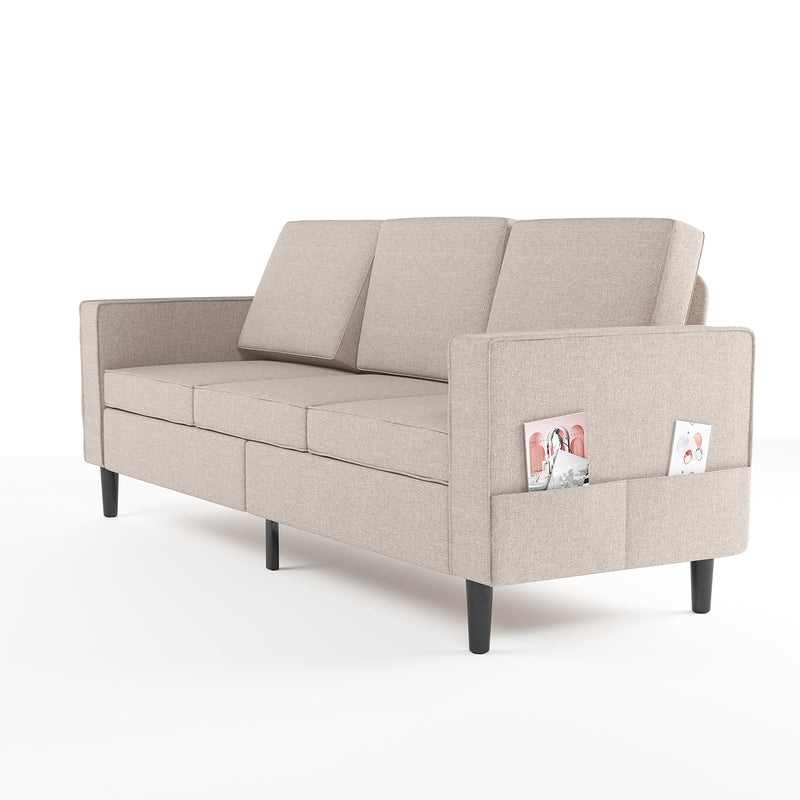 Advwin 3 Seater Sofa Lounge Set Beige