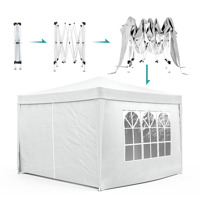 Advwin 3*3m Pop Up Canopy Tent with Side Walls