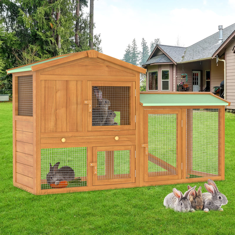 Advwin Rabbit Hutch Chicken Coop Wooden