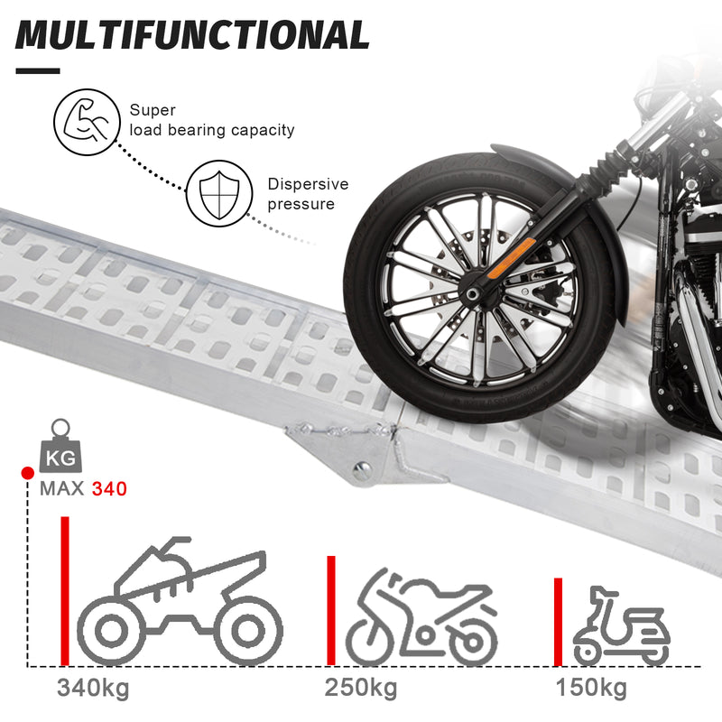 Advwin Aluminum Motorcycle Loading Ramp Folding Heavy-Duty