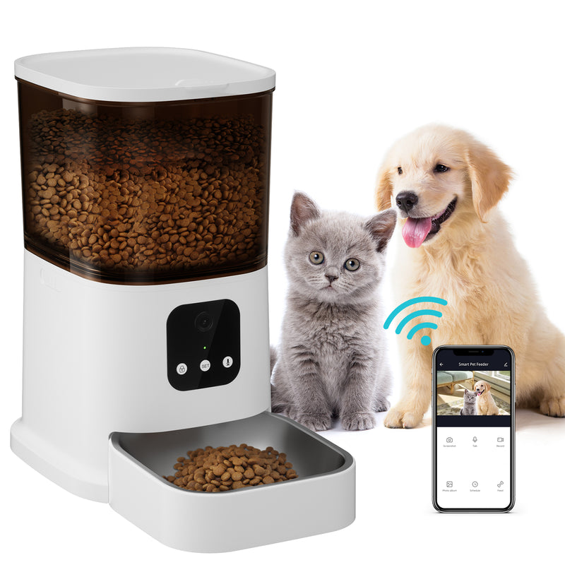 Automatic cat feeder with on sale camera