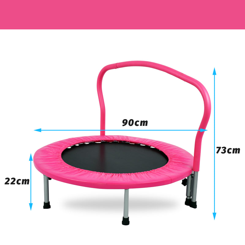 Advwin 36” Mini Trampoline Rebounder Handrail Foldable