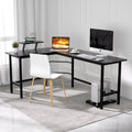 Advwin L-Shaped Corner Desk with Laptop Stand