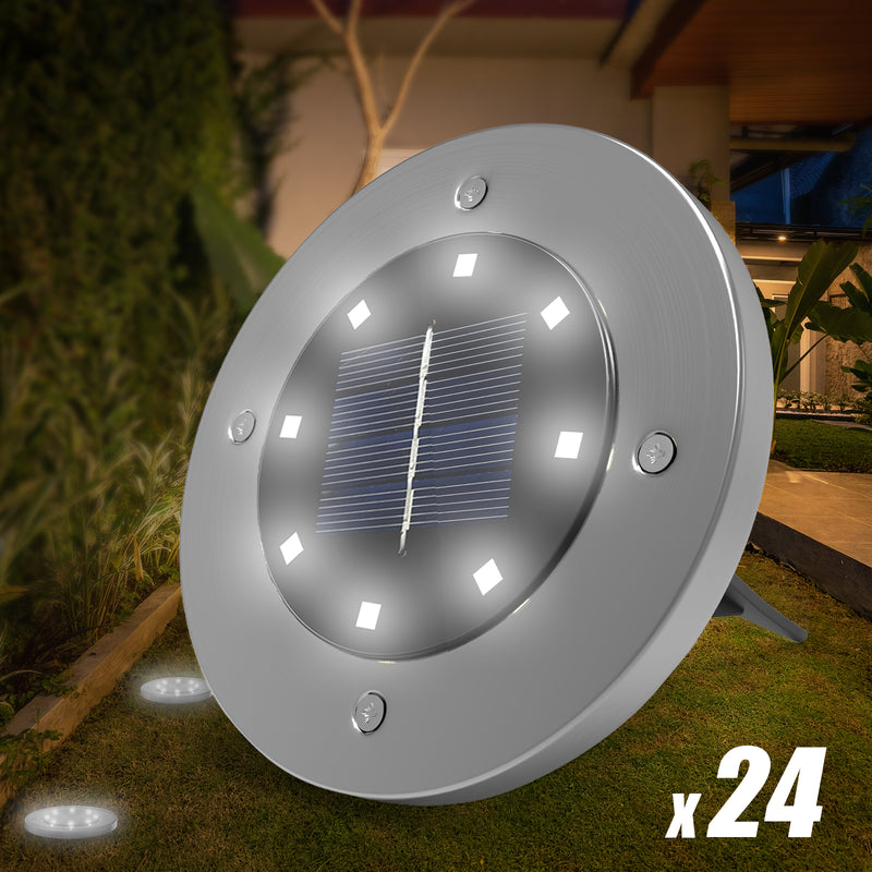 Advwin 24PCS Bright Solar Garden in-Ground Lights