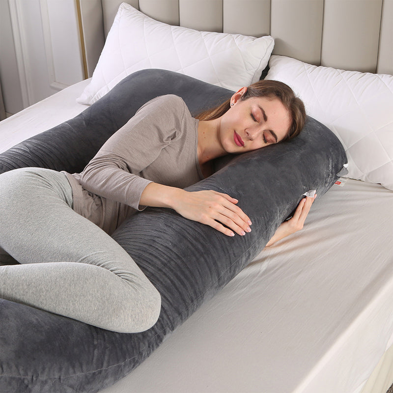 Advwin 55" U Shaped Pregnant Pillow Full Body Support