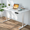 Advwin-Electric-Standing-Desk-Sit-Stand-Up-Riser-Height-Adjustable Motorised-Computer-Desk-White-Table-Top-120cm-Sliver-Frame-160202000