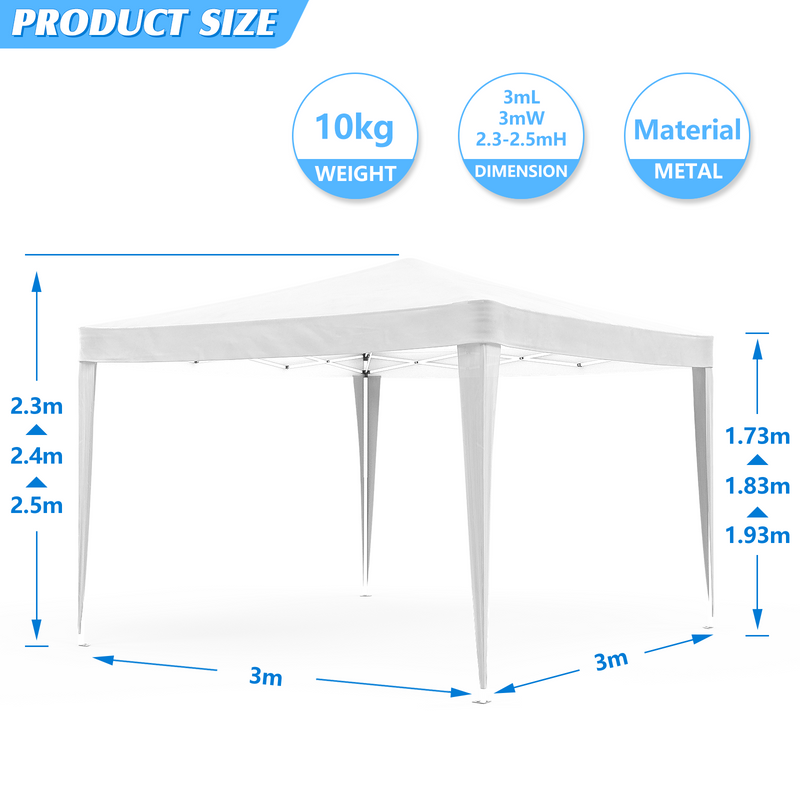 Advwin Folding Gazebo Pop Up Outdoor Canopy Tent