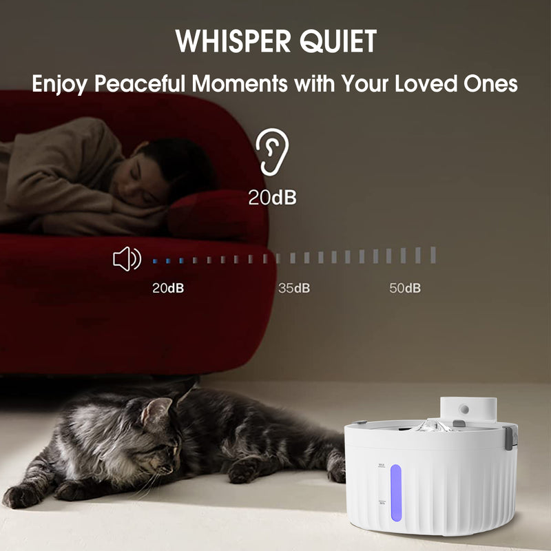 Advwin 2L Smart Cat Water Fountain Pet Water Dispenser